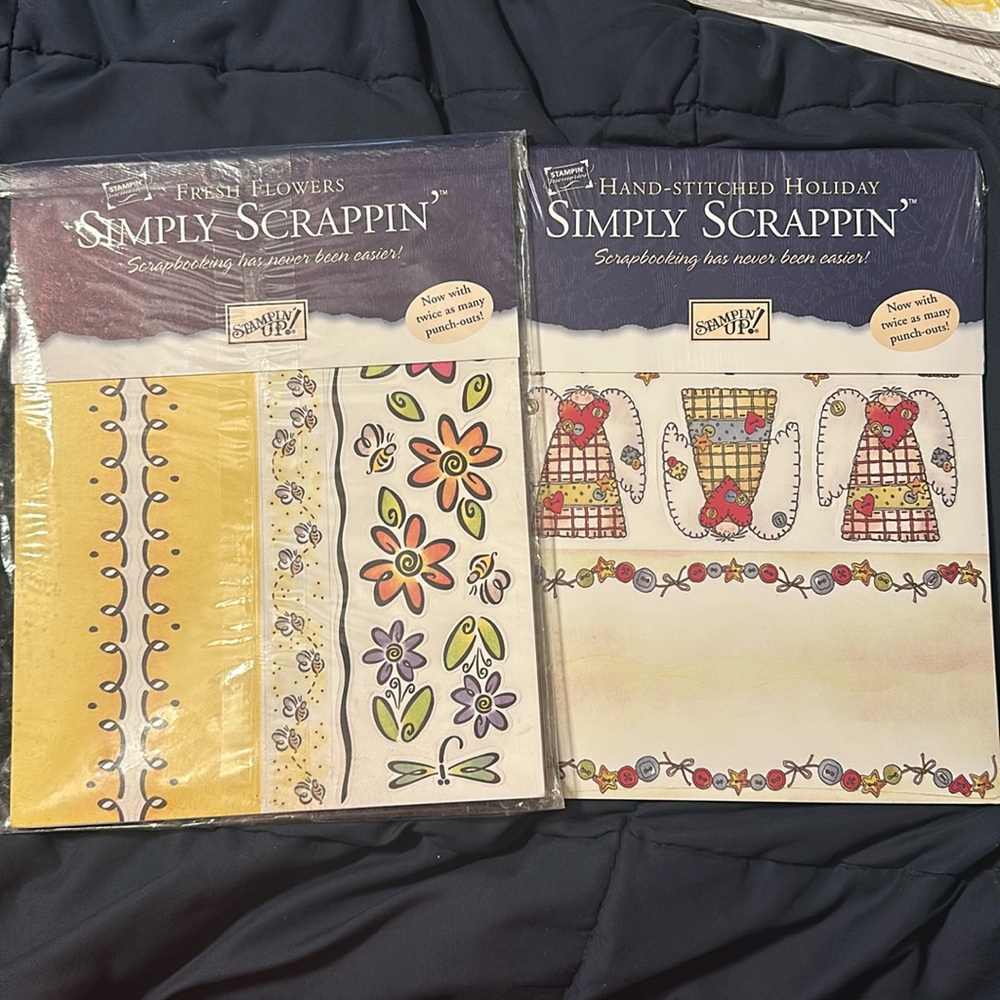 Simply scrappin fresh flowers and hand stitched holiday